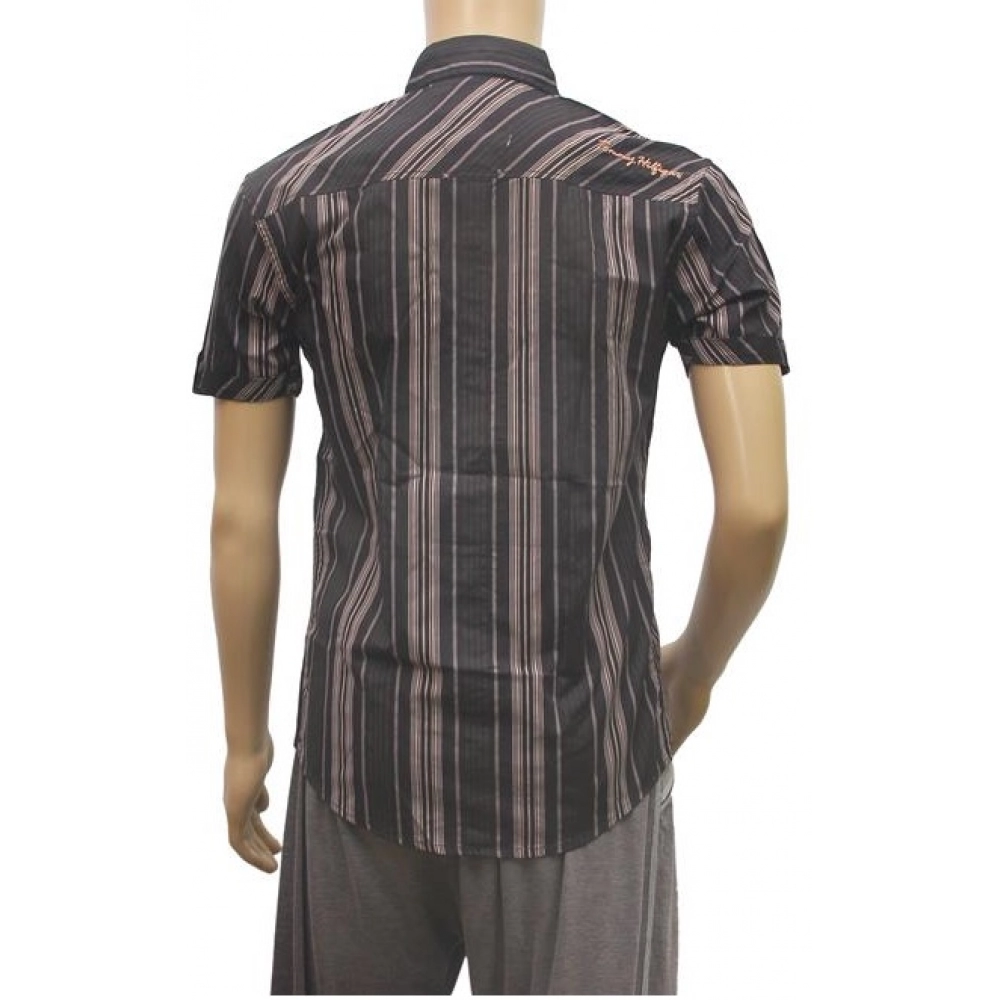 Mens Poly Casual Men Shirts (Black, Grey, L) - Image 3