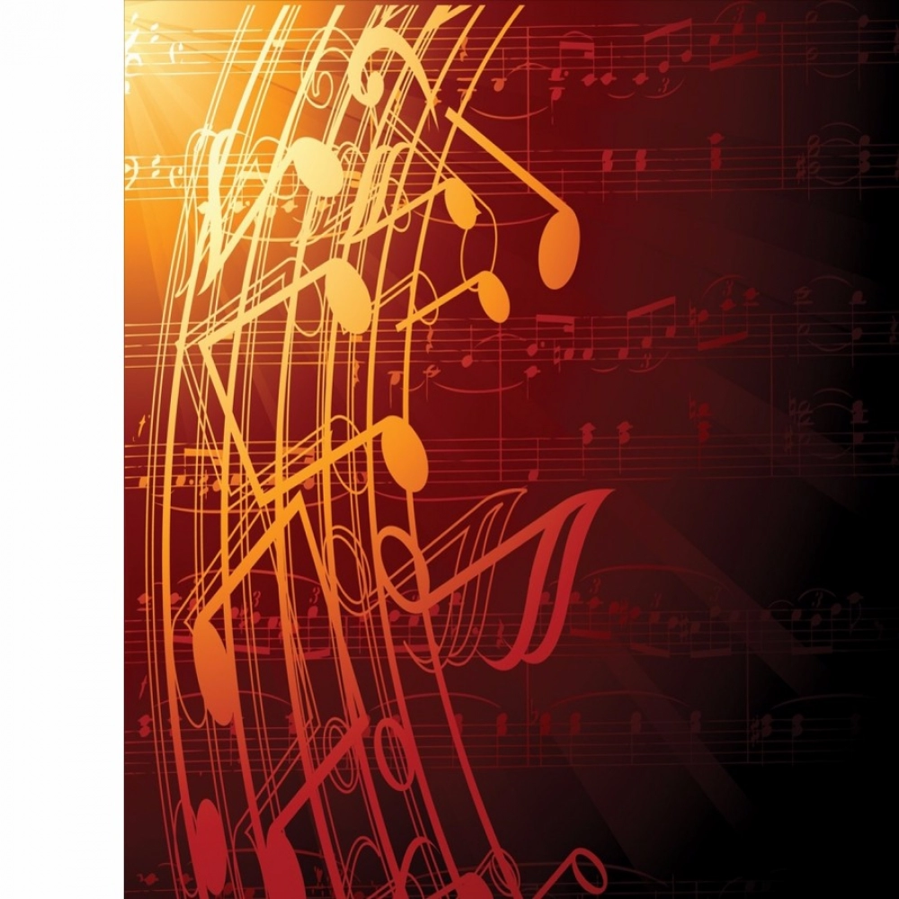 Orange color Musical Chart Mobile Case Cover - Image 2