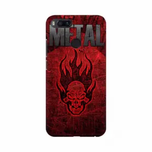 Metal Red Skull Mobile Case Cover