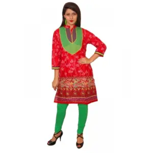 Women's Cotton Kurtis (Red, M)