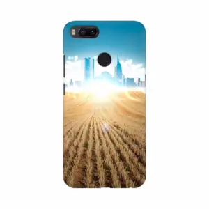 Wheat Land and city landscapes Mobile case cover