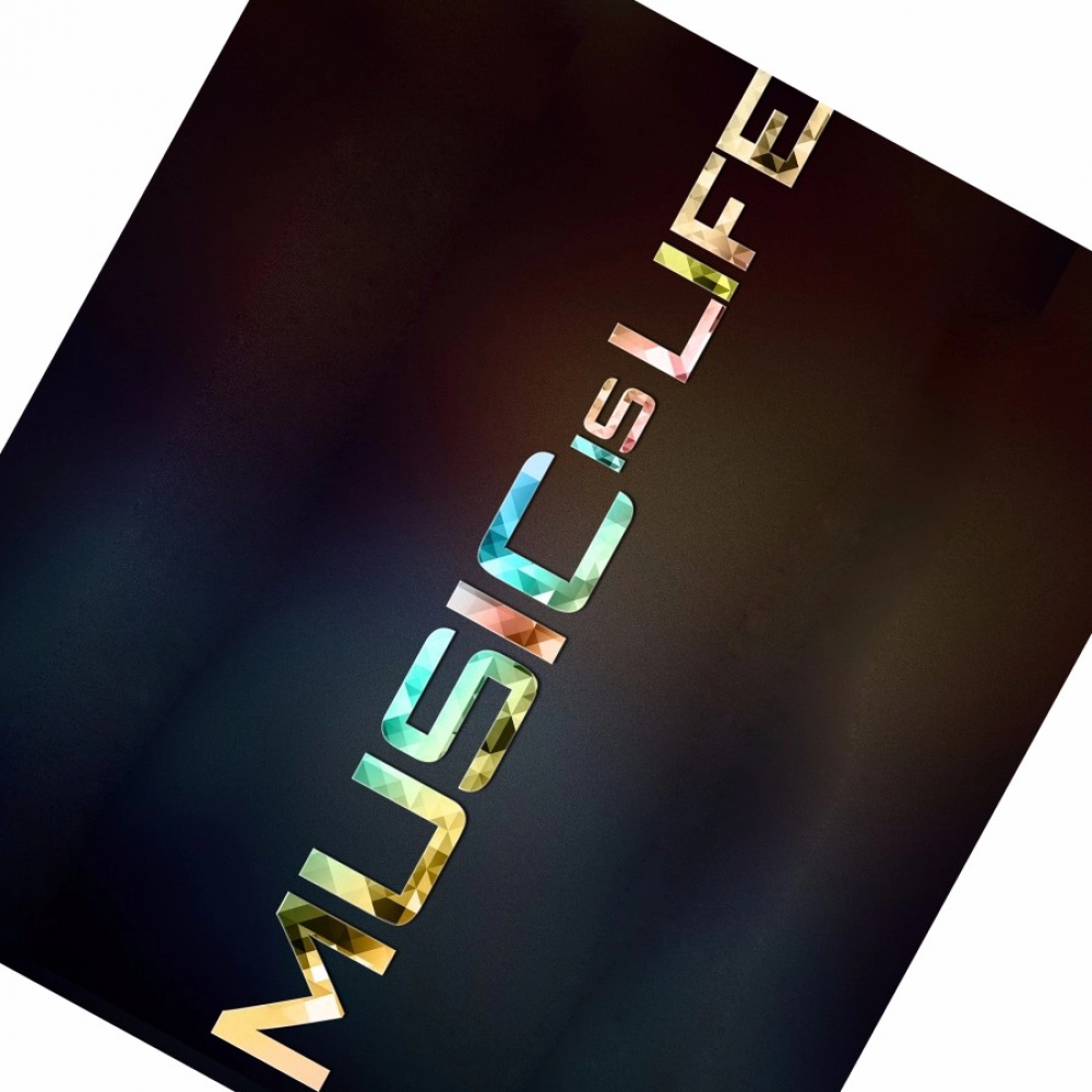 Music is Life Text Mobile Case Cover - Image 2