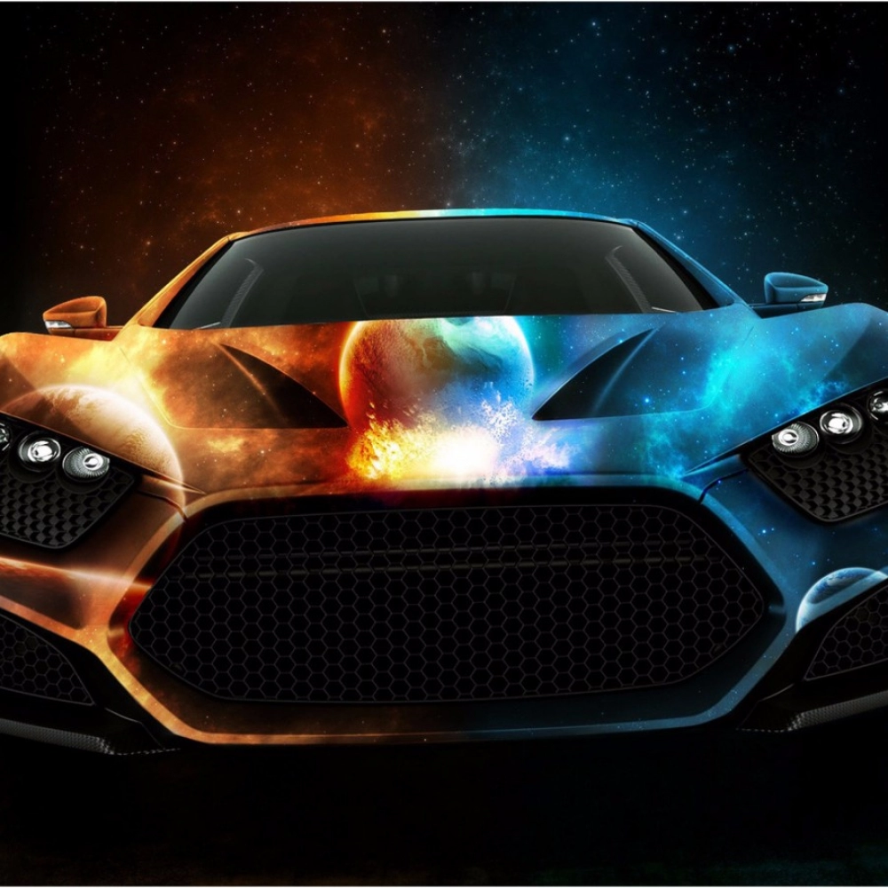 Digital Art Car Mobile Case Cover - Image 2