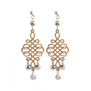 Women's Wooden handcrafted Hook Dangler Hanging Fashion Earrings-Brown