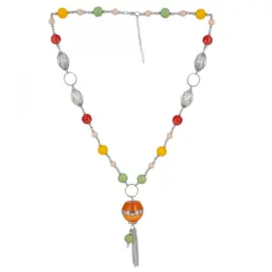 Stone Beads Fashion Silver Necklace