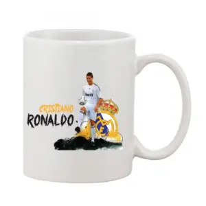 Printed Ceramic Coffee Mug - 1 Pieces, White, 11oz