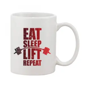 Printed Ceramic Coffee Mug - 1 Pieces, White, 11oz