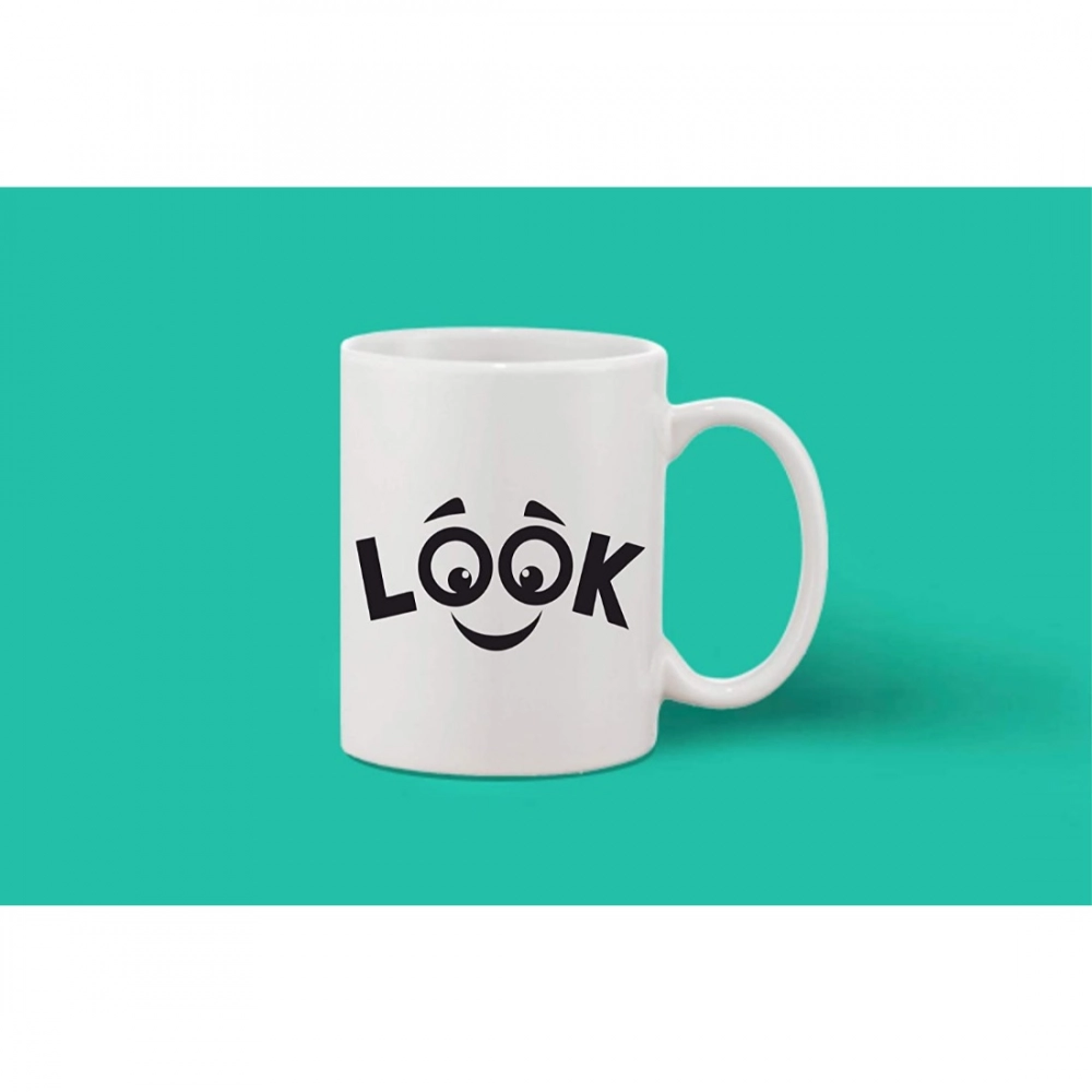 Printed Ceramic Coffee Mug - 1 Pieces, White, 11oz - Image 2