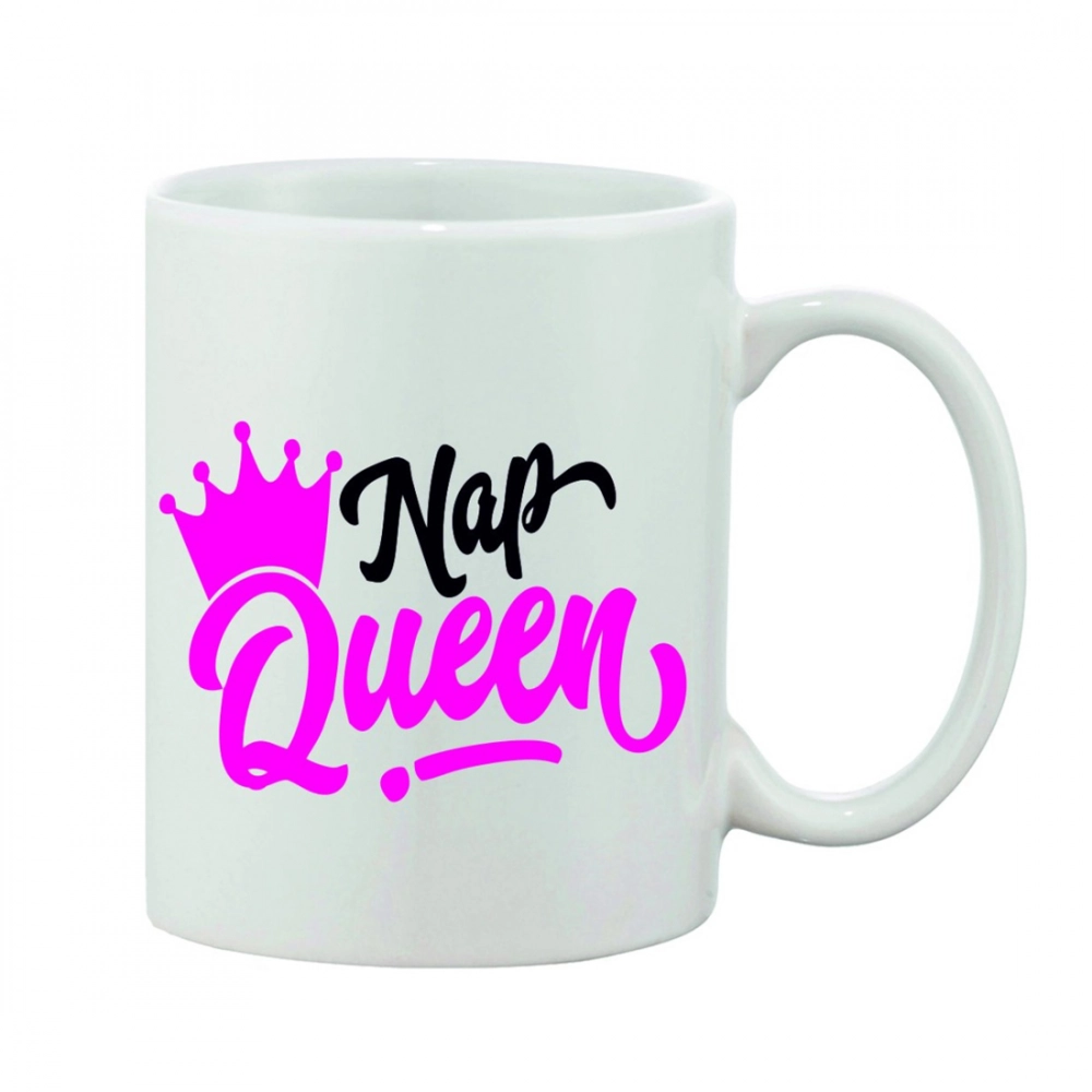 Printed Ceramic Coffee Mug - 1 Pieces, White, 11oz