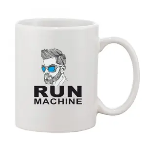 Printed Ceramic Coffee Mug - 1 Pieces, White, 11oz