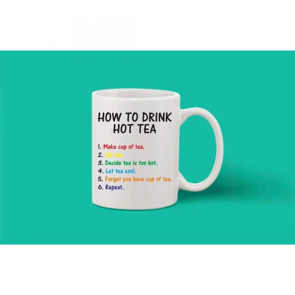 Printed Ceramic Coffee Mug - 1 Pieces, White, 11oz - Image 2