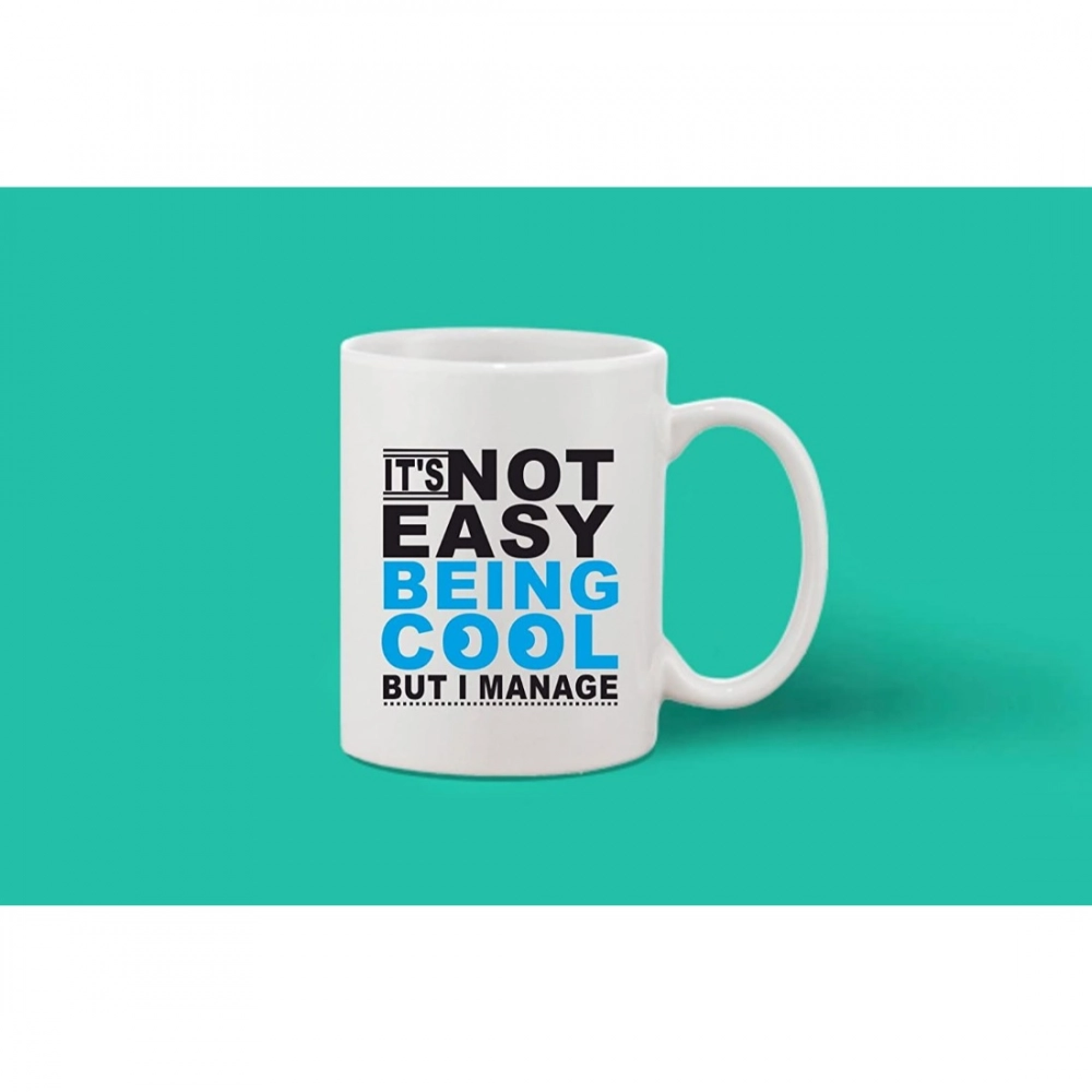 Printed Ceramic Coffee Mug - 1 Pieces, White, 11oz - Image 2