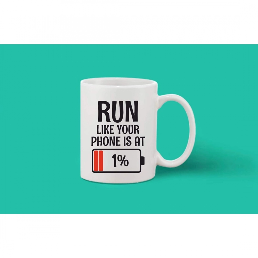 Printed Ceramic Coffee Mug - 1 Pieces, White, 11oz - Image 2