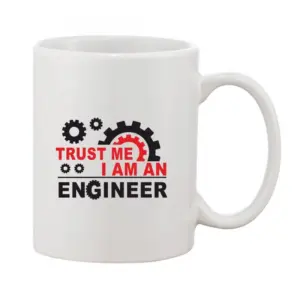 Printed Ceramic Coffee Mug - 1 Pieces, White, 11oz