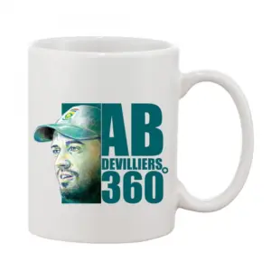 Printed Ceramic Coffee Mug - 1 Pieces, White, 11oz