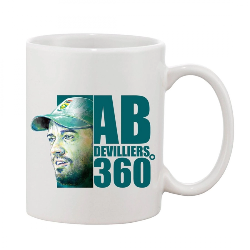 Printed Ceramic Coffee Mug - 1 Pieces, White, 11oz