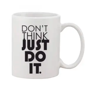 Printed Ceramic Coffee Mug - 1 Pieces, White, 11oz