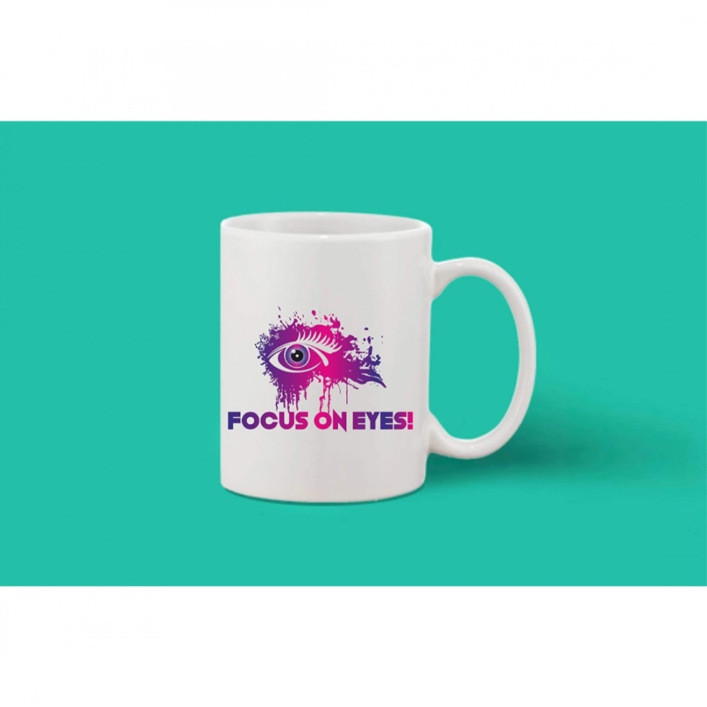 Printed Ceramic Coffee Mug - 1 Pieces, White, 11oz - Image 2