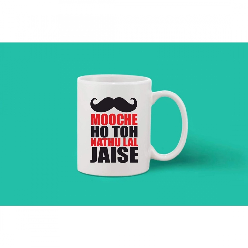 Printed Ceramic Coffee Mug - 1 Pieces, White, 11oz - Image 2