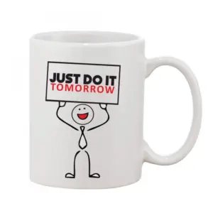 Printed Ceramic Coffee Mug - 1 Pieces, White, 11oz