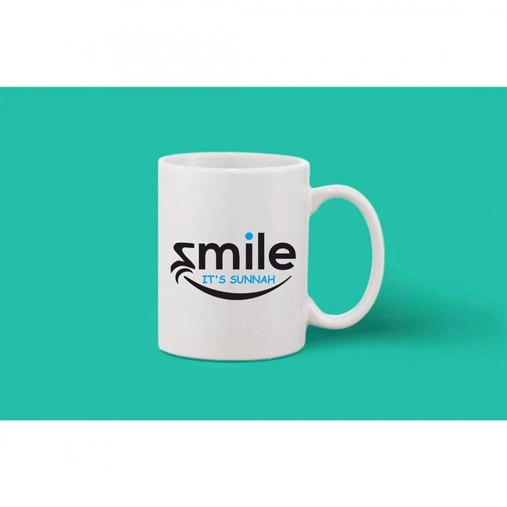 Printed Ceramic Coffee Mug - 1 Pieces, White, 11oz - Image 2