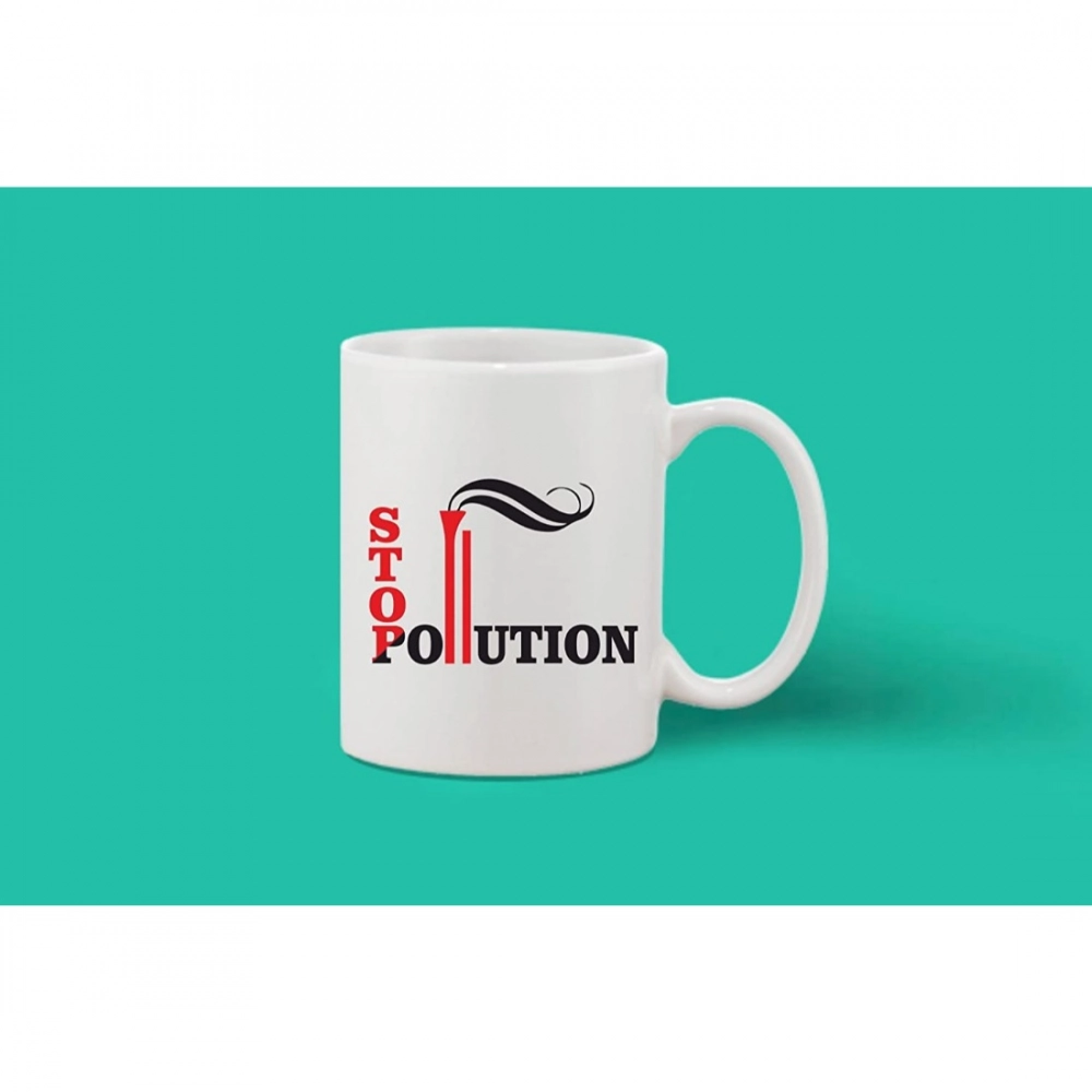 Printed Ceramic Coffee Mug - 1 Pieces, White, 11oz - Image 2