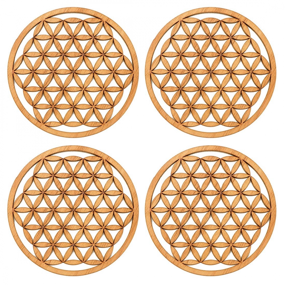 Wooden Coasters for Tea Coffee (Set of 4) - Image 3