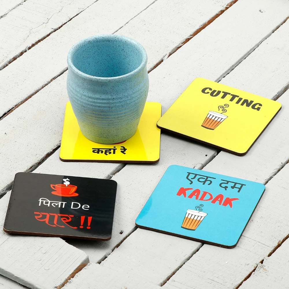Wooden Coasters for Tea Coffee (Set of 4) - Image 3