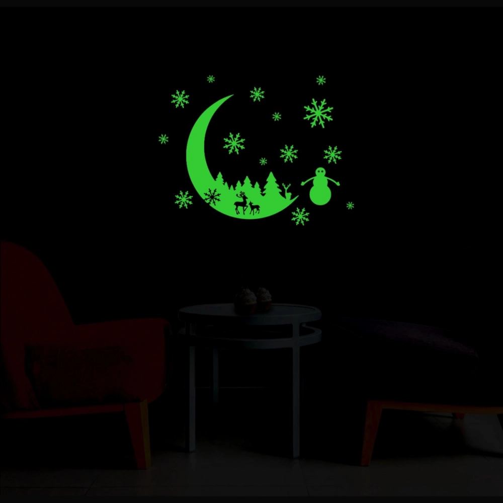 Green Galaxy Of Stars Radium Wall Sticker - Image 4
