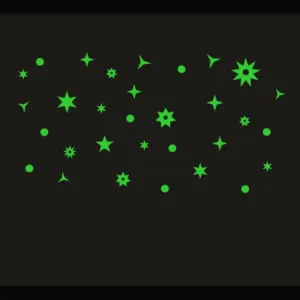 Green Galaxy Of Stars Radium Wall Sticker