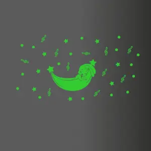 Green Kids Room Decor Radium Wall Sticker