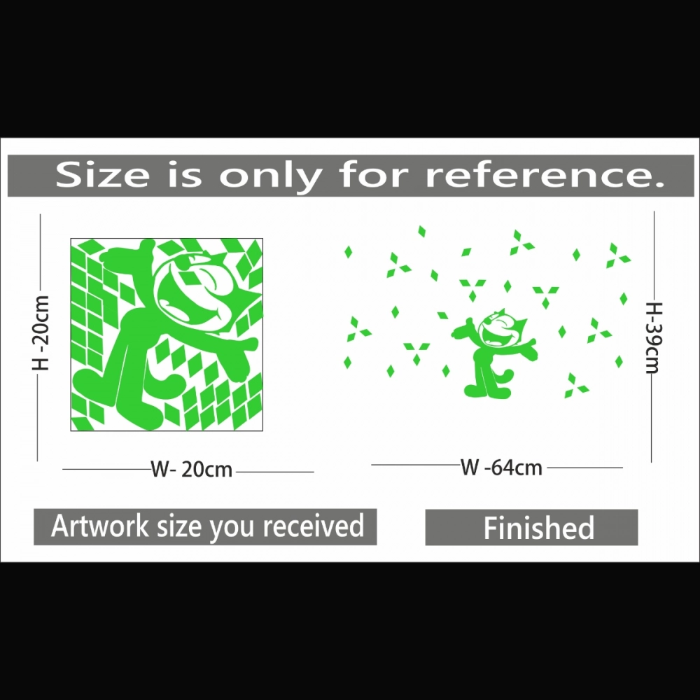 Green Kids Room Decor Radium Wall Sticker - Image 2