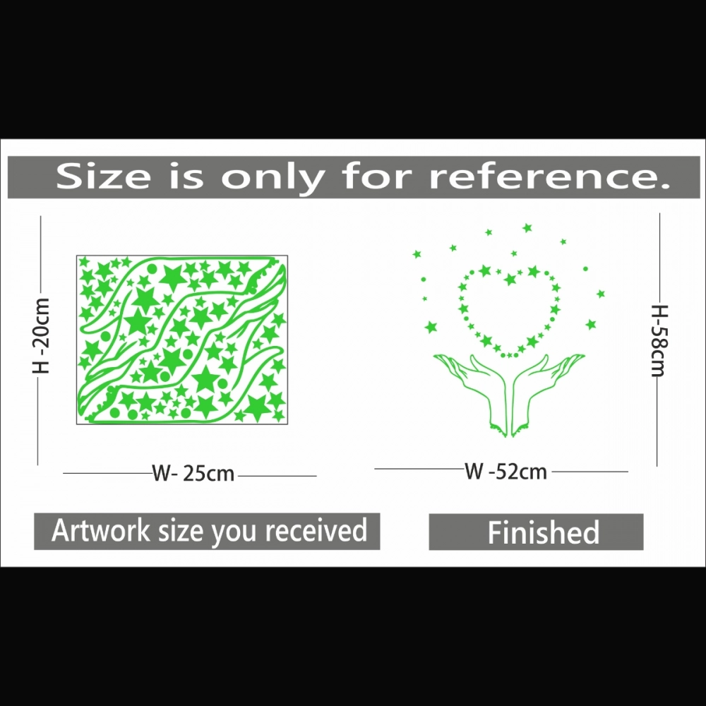 Green Galaxy Of Stars Radium Wall Sticker - Image 2