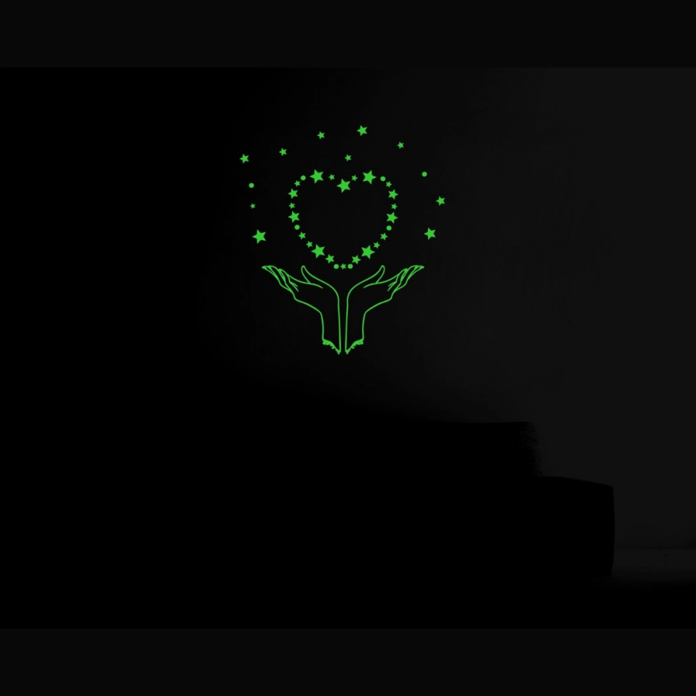 Green Galaxy Of Stars Radium Wall Sticker - Image 4