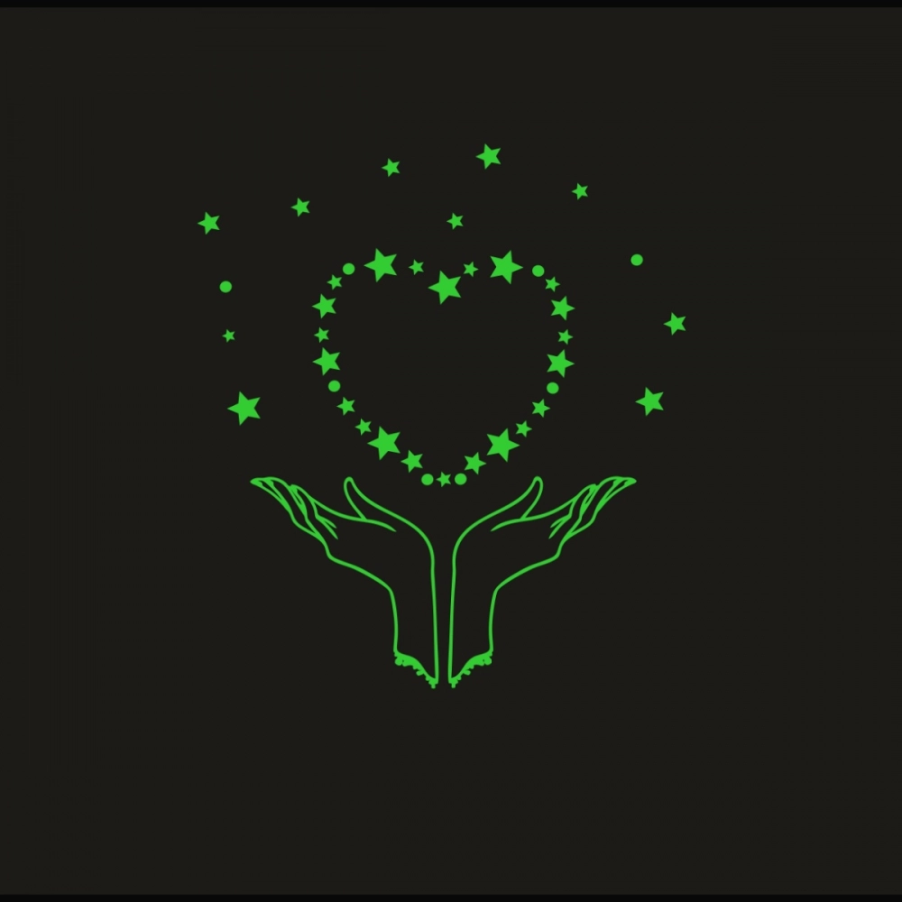 Green Galaxy Of Stars Radium Wall Sticker