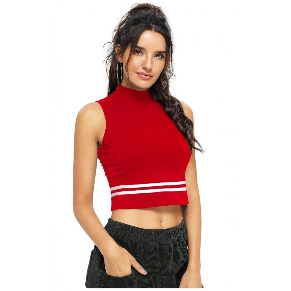 Women's Polyester, Knitting Western Wear Tops (Red) - Image 2