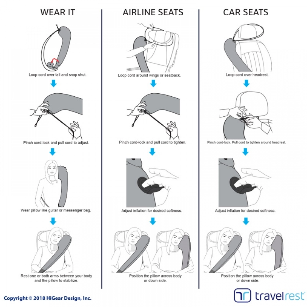 Travel Neck Pillow (Color: Assorted) - Image 3