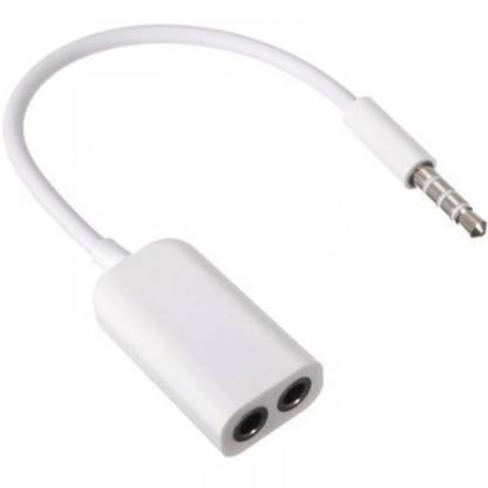 Pack Of_3 Dual Earphones Handsfree Connector (Color: Assorted)