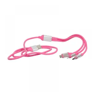 Pack Of_2 Colorful Multi Charger Cable 3 In 1 Cable Sp_32 (Color: Assorted)