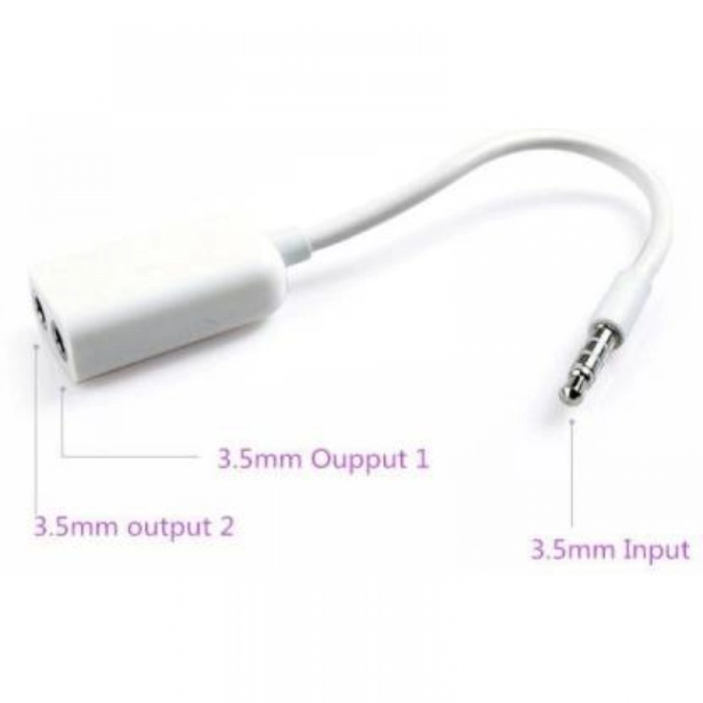 Pack Of_3 Dual Earphones Handsfree Connector (Color: Assorted) - Image 3