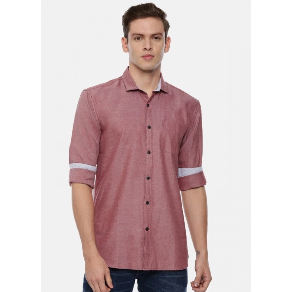 Men's Cotton Slim Fit Casual Shirt (Material: Cotton, (Color:Red) - Image 6
