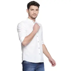 Men's Cotton Slim Fit Casual Shirt (Material: Cotton, (Color:White)