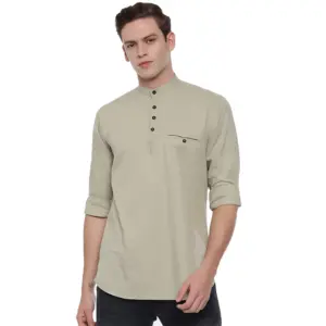 Men's Cotton Slim Fit Casual Shirt (Material: Cotton, (Color:Grey)