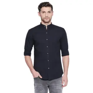 Men's Cotton Casual Shirt (Material: Cotton, (Color:Navy Blue)