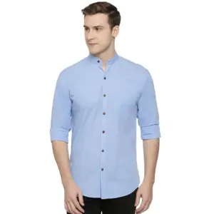 Men's Cotton Casual Shirt (Material: Cotton, (Color:Light Blue)