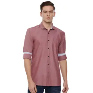 Men's Cotton Slim Fit Casual Shirt (Material: Cotton, (Color:Red)