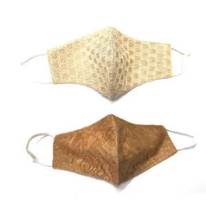 Pack of 2_Golden Cotton Mask (Color: Assorted)
