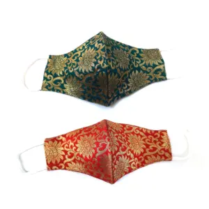 Pack of 2_Wedding Stylish Cotton Mask (Color: Assorted)