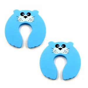 Pack Of 2_(2 Pieces Set)_Child Safety Protection Baby Safety Cute Animal Security Card Door Stopper (Color: Assorted)