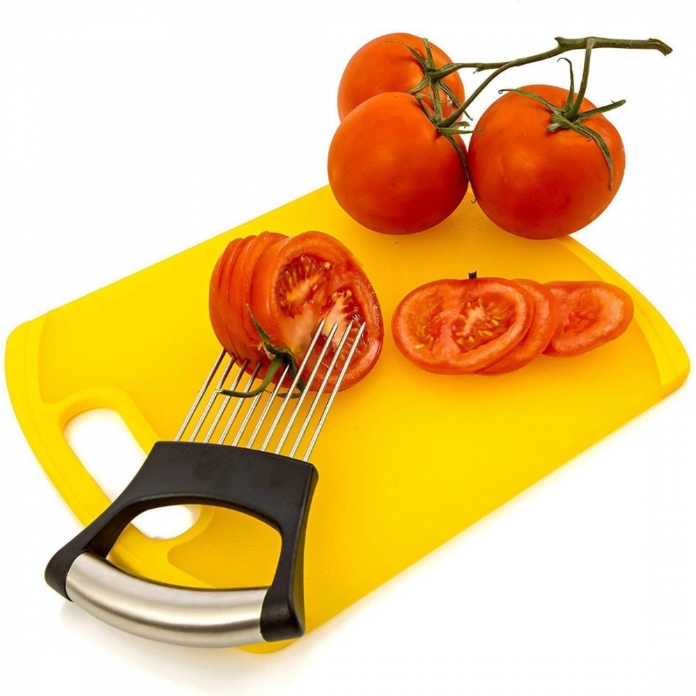 Stainless Steel Onion Cutter Onion Holder (Color:Assorted) - Image 2